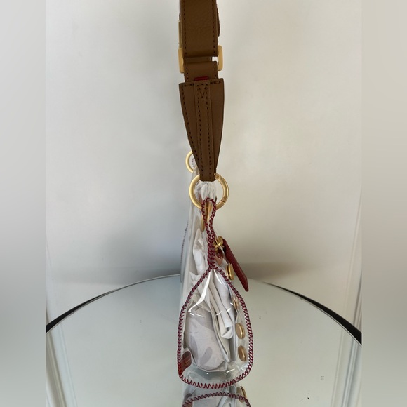 HAMMITT Tony Stadium Approved Clear Small Brushed Gold Red Stitching NWT - Picture 4 of 10